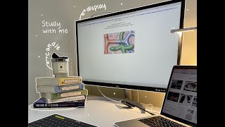 1 hour study with me | pomodoro (20/5) | asmr typing | raining + background sound + timer 🌧 screenshot 5