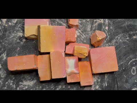 Fresh Dyed Gym Chalk Blocks Oddly Satisfying Gym Chalk ASMR - YouTube