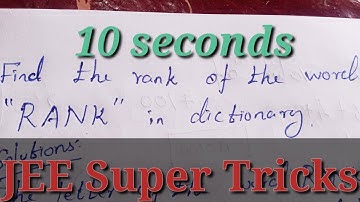 Find the rank of the word RANK in dictionary