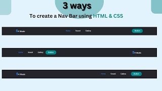 3 Ways to Create a Navigation Bar with Flexbox | Navigation Bar |