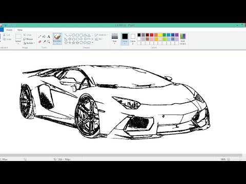 How To Draw Lamborghini On Ms Paint Youtube
