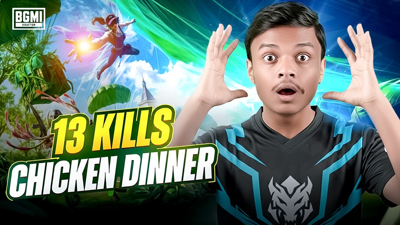 🏆 UNSTOPPABLE 13 KILLS CHICKEN DINNER IN BGMI | FULL ACTION 🔥