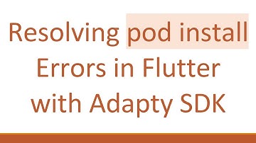 Resolving pod install Errors in Flutter with Adapty SDK