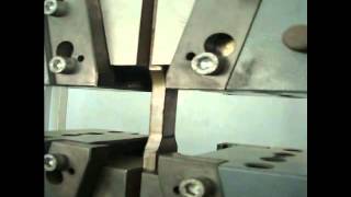 Tension test of 16 mm HSLA steel welded joint