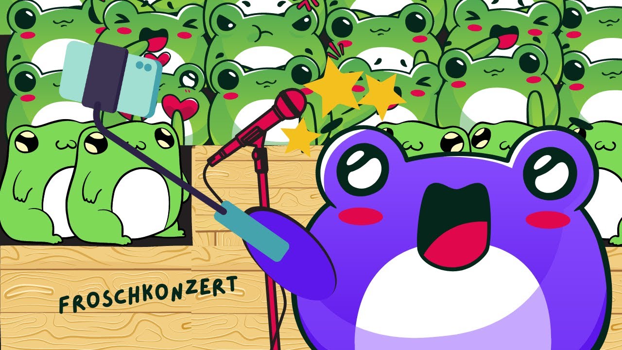 Das Froschkonzert - Tierlieder zum Mitsingen und Tanzen Kinderlieder lizenzfrei, Musik für Kids