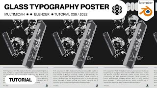 glass typography poster tutorial - blender 3.1
