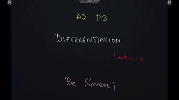 A2 Maths P3. Differentiation of PARAMETRIC EQUATIONS Lecture # 4.
