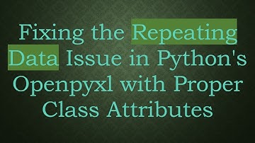 Fixing the Repeating Data Issue in Python