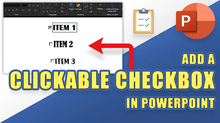 [HOW-TO] Add a CLICKABLE CHECKBOX in a PowerPoint Slide (easy!)