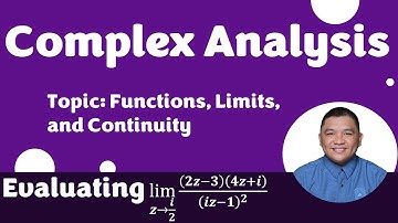 Evaluating lim┬𝒛→(𝒊/𝟐)⁡ [((𝟐𝒛−𝟑)(𝟒𝒛+𝒊))/(𝒊𝒛−𝟏)^𝟐] || Limits, and Continuity || Complex Analysis