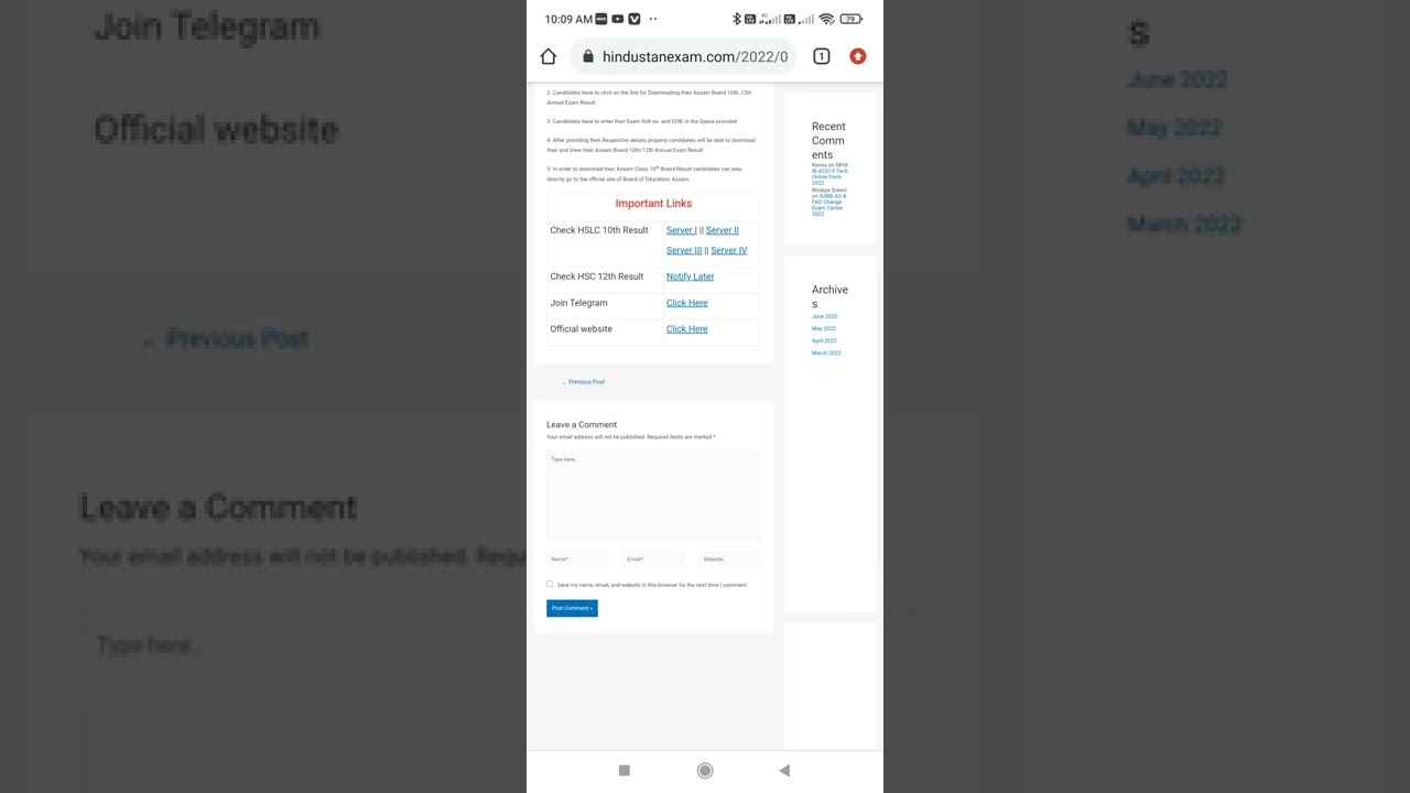 Assam board hslc 10th result out 2022 how to download Assam board result out 2022