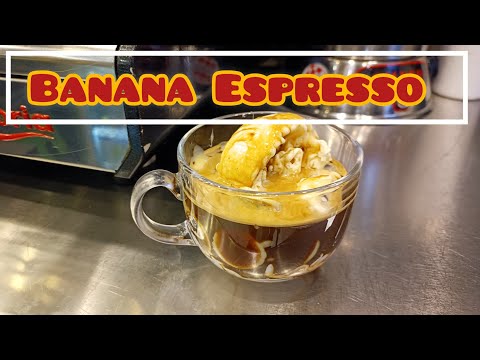 Barista training | espresso banana coffee | barista skills| How to make a banana espresso