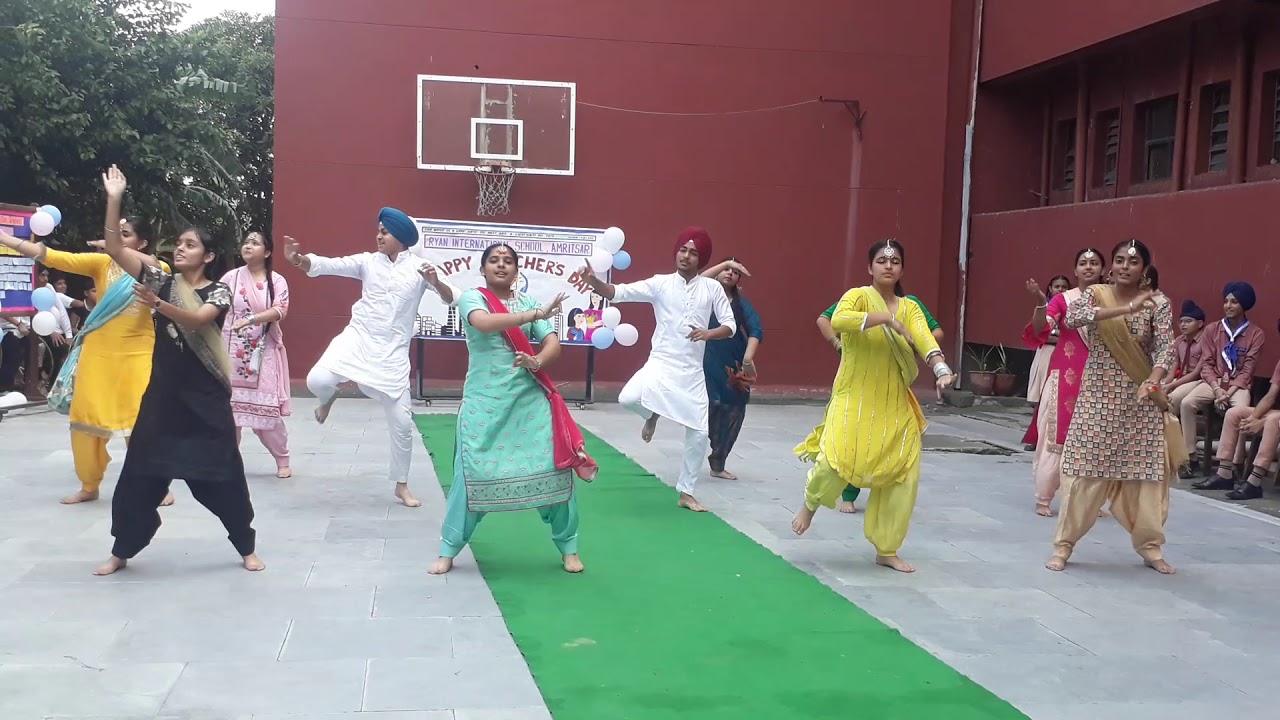 Teacher day celebration #bhangra in Ryan international school
