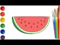 Bolalar uchun Tarvuz rasm chizish/Drawing Watermelon for children/Рисование Арбуз для детей