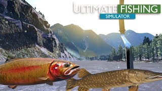 Gros brochets et truites | Pêche sur glace au lac Moraine | Ultimate Fishing Simulator screenshot 2