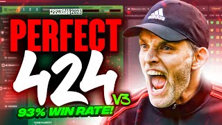 THE PERFECT 424 V3 (94% WIN RATE) - BEST FM23 Tactics! | Football Manager 2023 Tactics