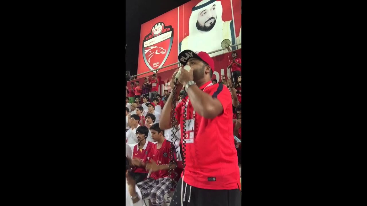 غالي شعارك دايم فالعالي بصوت محمد راشد في مباراة الجزيره