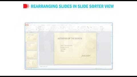 Rearranging Slides in Slide Sorter View