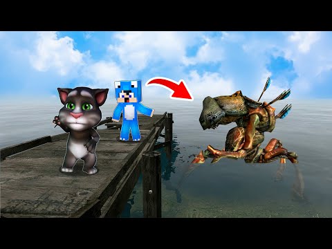 ديفور و توم المتكلم في مكان غريب وهجم علينه وحش الماء 