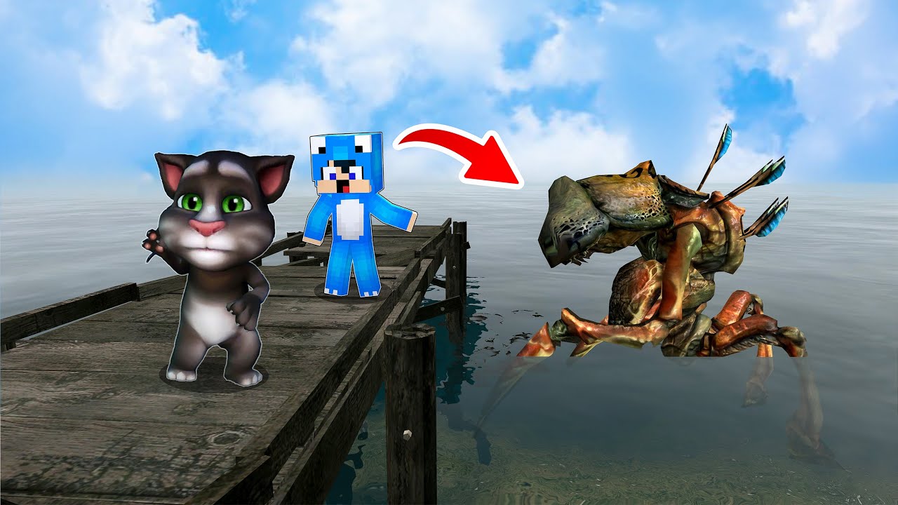 ديفور و توم المتكلم في مكان غريب وهجم علينه وحش الماء