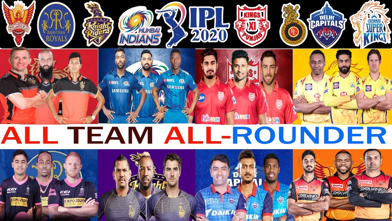 IPL 2020 All rounders List - Final List Of All 8 IPL Teams Main Dangerous All rounders For IPL 2020