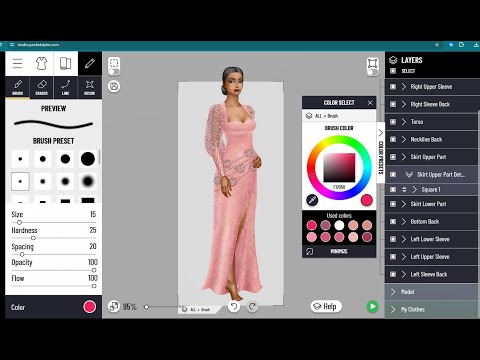 Pocket Styler Studio Tool - Dress Creation Demonstration