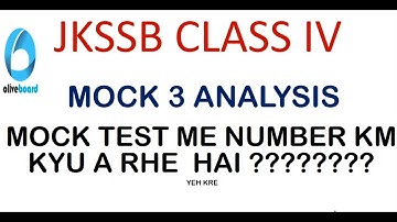 JKSSB CLASS IV MOCK TEST 3 - Analysis || How to Improve Your Weak Areas