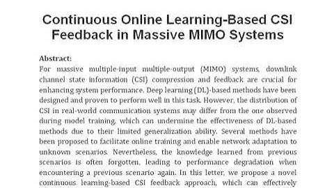 Continuous Online Learning Based CSI Feedback in Massive MIMO Systems