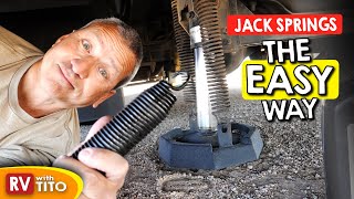 HOW TO Replace RV Jack Springs | HWH Hydraulic Jacks | RV With Tito DIY