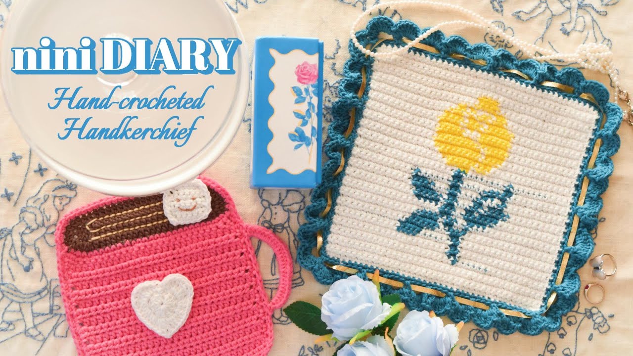 編み物 vlog｜バレンタインデーに贈る手編みのハンカチ・ニッタオル