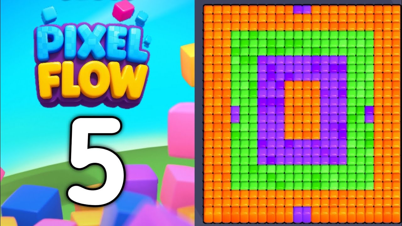 pixel flow level 5. walkthrough gameplay