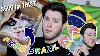 I PAID a FAN $500 TO MAKE ME A MAKEUP MYSTERY BOX... BRAZIL EDITION!