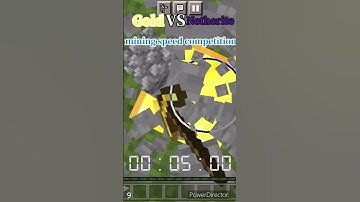 Which mines faster，a gold pickaxe or a netherite picka xe? #game #minecraft