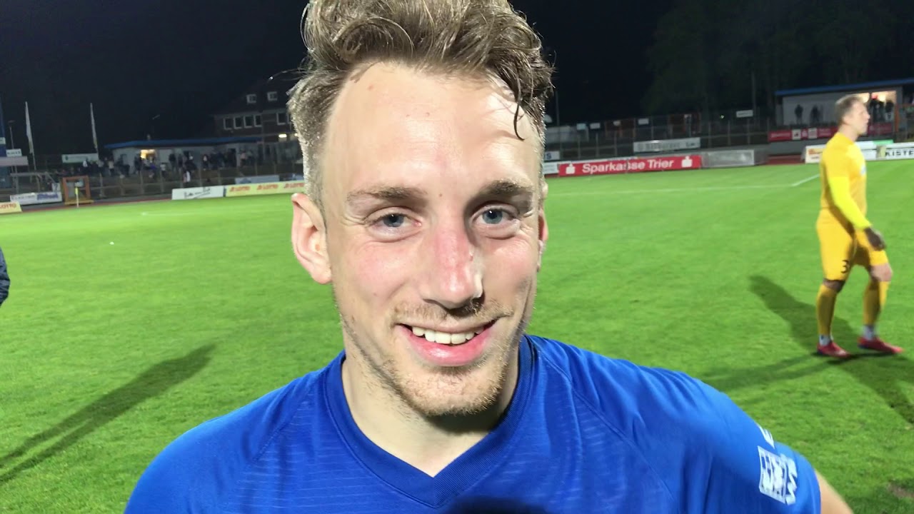 fupa-tv: Triers Doppeltorschütze Jan Brandscheid nach dem 2:0 gegen Idar-Oberstein