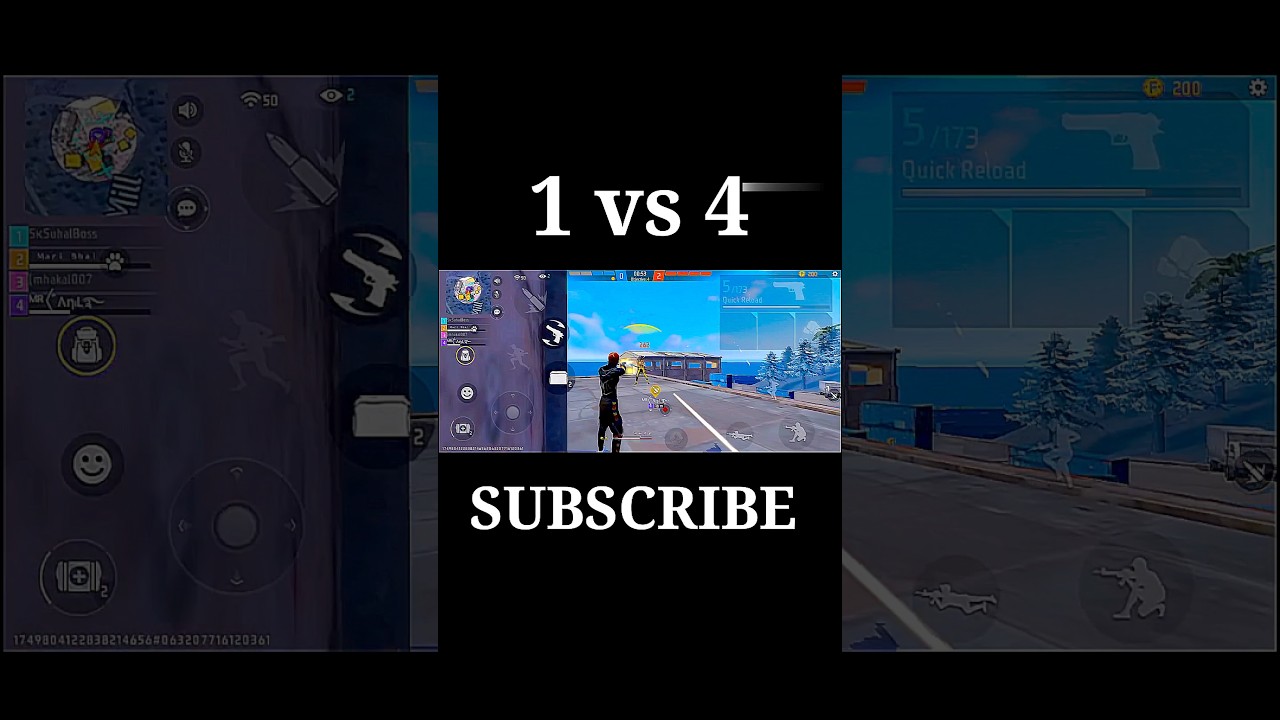 1 vs 4 clutch 🥵# short # viral wait for end - YouTube