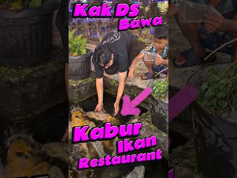 Kak DS bawa Kabur ikan Restoran #comedy #minivlog #anakdesa #ikan #restaurant