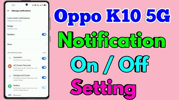 oppo k10 5g notification off setting | oppo k10 5g notification setting