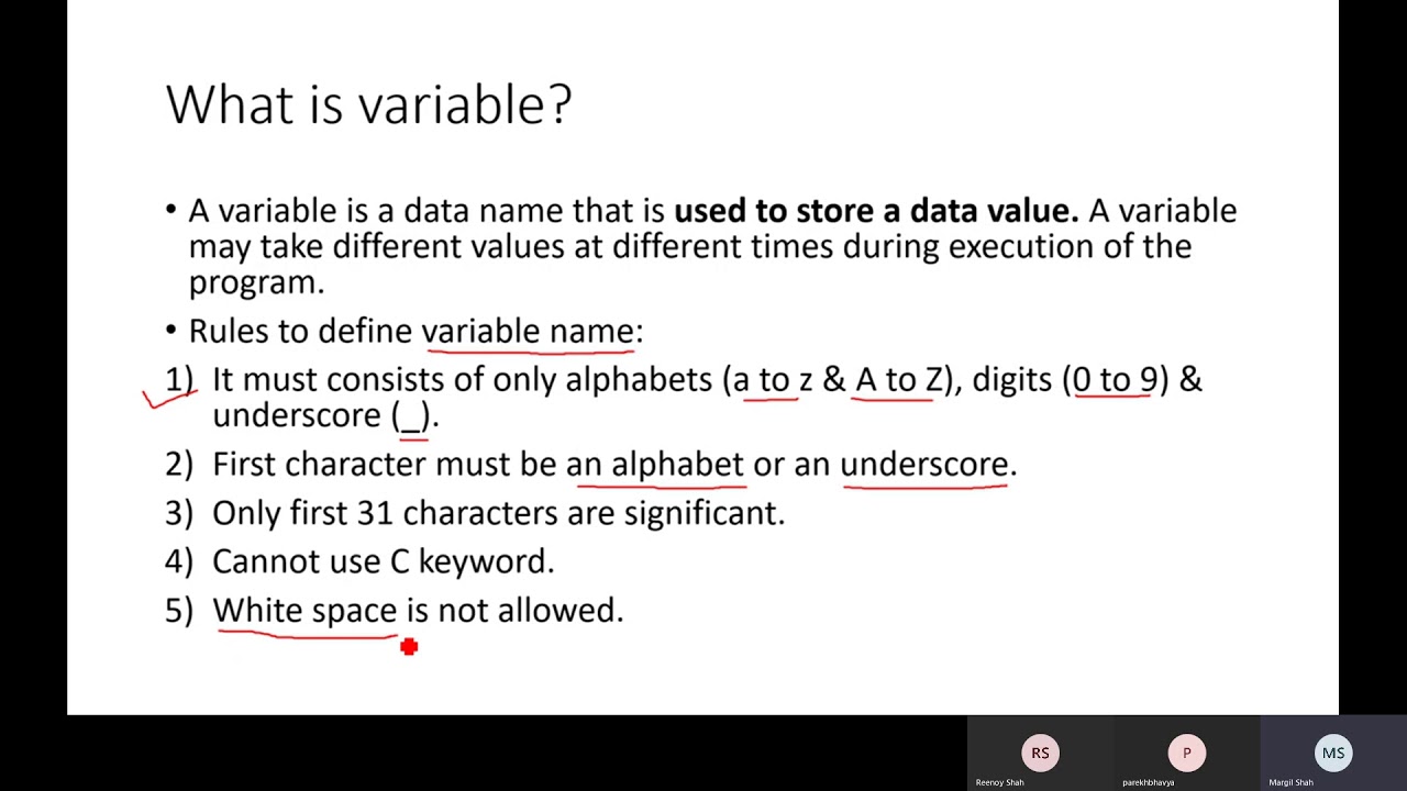 Constants, Variables, Data Types - YouTube