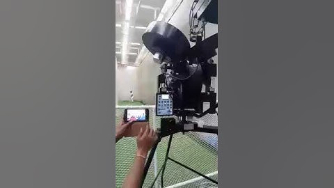Cricket Bowling Machine By Leverage At National Cricket Academy