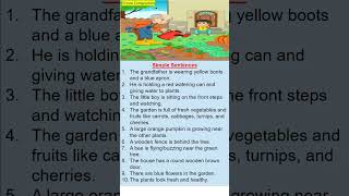 Grade 2,3: Picture composition in English - Grandpa’s Vegetable Garden  #english#shorts