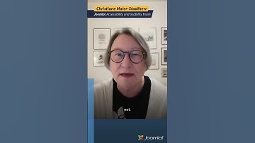Joomla! Accessibility and Usability Team, Christiane Maier Stadtherr – #Joomla #Accessibility