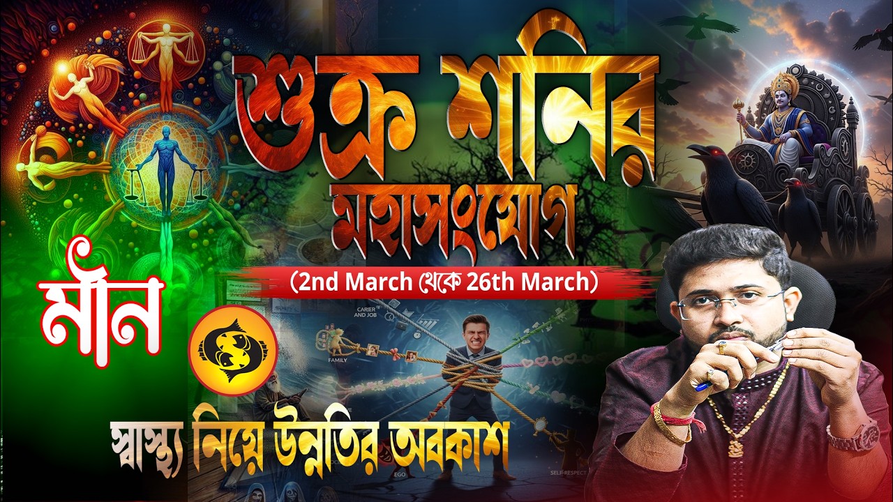 মীন 🐟 রাশি। Pisces Sign 🐟 ♓। শুক্র শনির মহাসংযোগ ।