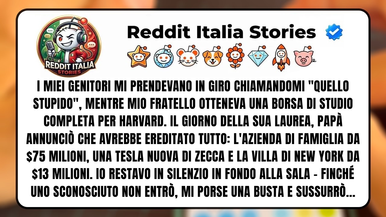 Mio padre ha appena regalato a mio fratello un'azienda da 75 milioni di dollari davanti a centinaia di ospiti. Mia madre mi ha sussurrato di restare al mio posto. Poi un uomo sconosciuto mi ha...