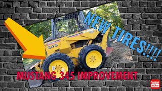 Mustang 345 Skid Steer - New wheels and tires hard to find info#skidsteers #bobcat #howidoit