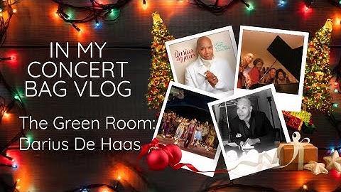 Darius de Haas- In My Concert Bag Vlog- The Green Room