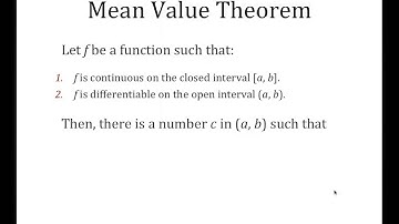 MeanValueTheorem - Section 4.2
