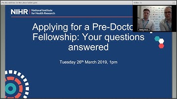 Applying for a Pre-Doctoral Fellowship Webinar: Your questions answered