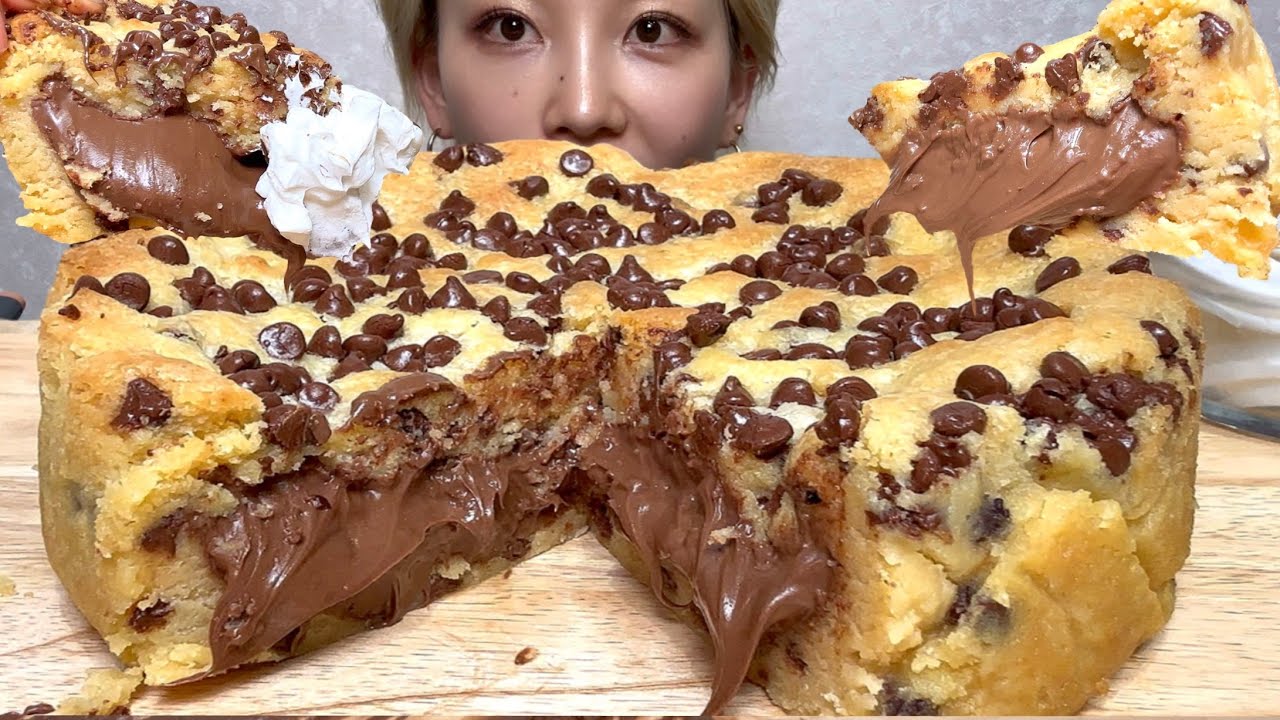 【ヌテラクッキーパイ🍪🍫】ASMR 日本語字幕