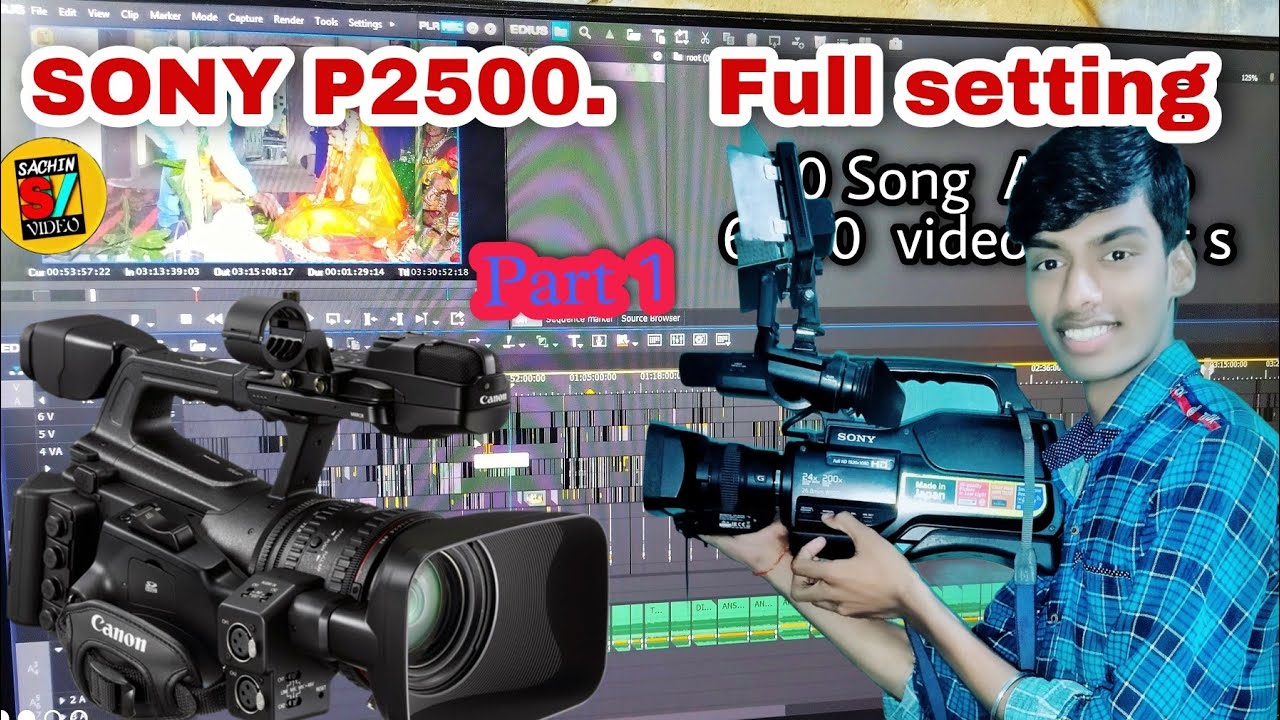 Sony P2500 Video Camera Setting In Hindi Manual setting ,Iris,Gain,Wb
