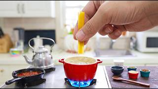 MINIATURE FOOD Classic Carbonara TOY COOKING SOUND ASMR [ KITCHEN PLAY SET ]